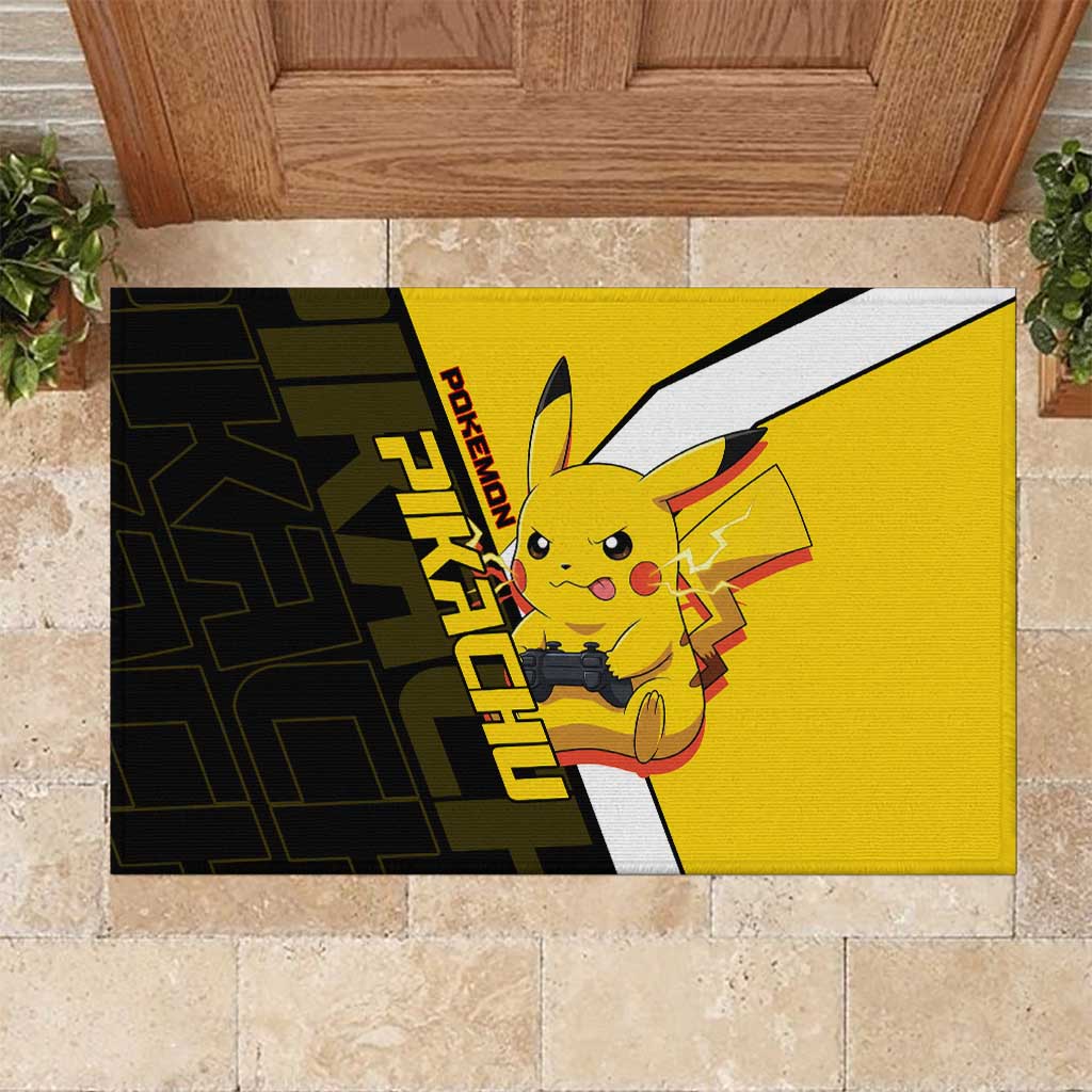 Pikachu Poké Rubber Doormat Vibrant Retro Anime Style