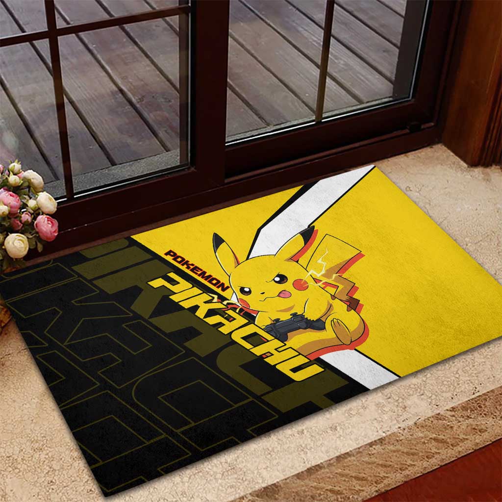 Pikachu Poké Rubber Doormat Vibrant Retro Anime Style
