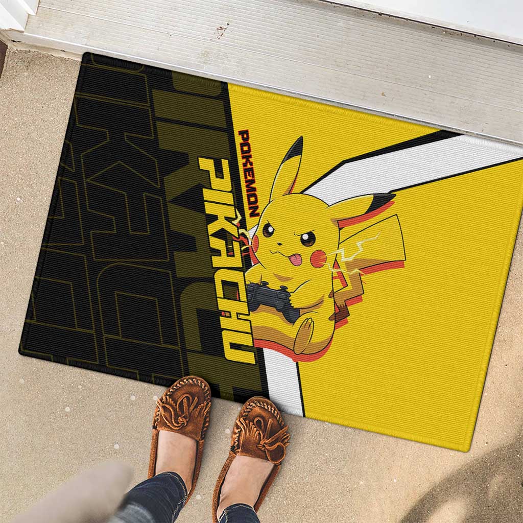 Pikachu Poké Rubber Doormat Vibrant Retro Anime Style