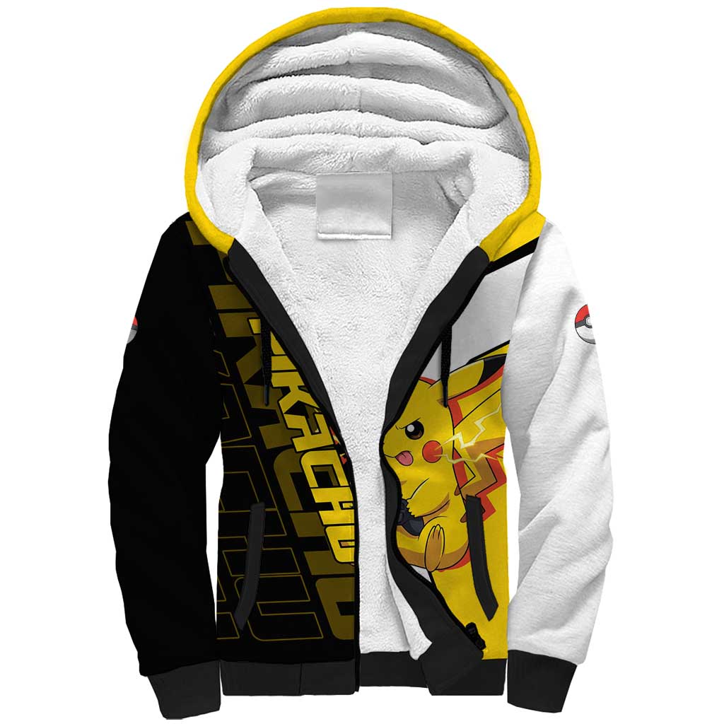 Pikachu Poké Sherpa Hoodie Vibrant Retro Anime Style