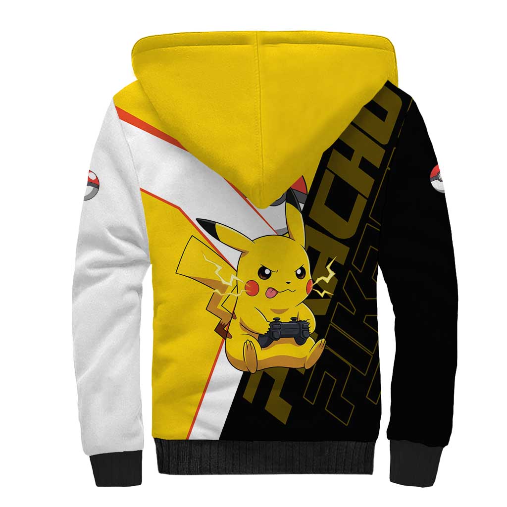 Pikachu Poké Sherpa Hoodie Vibrant Retro Anime Style