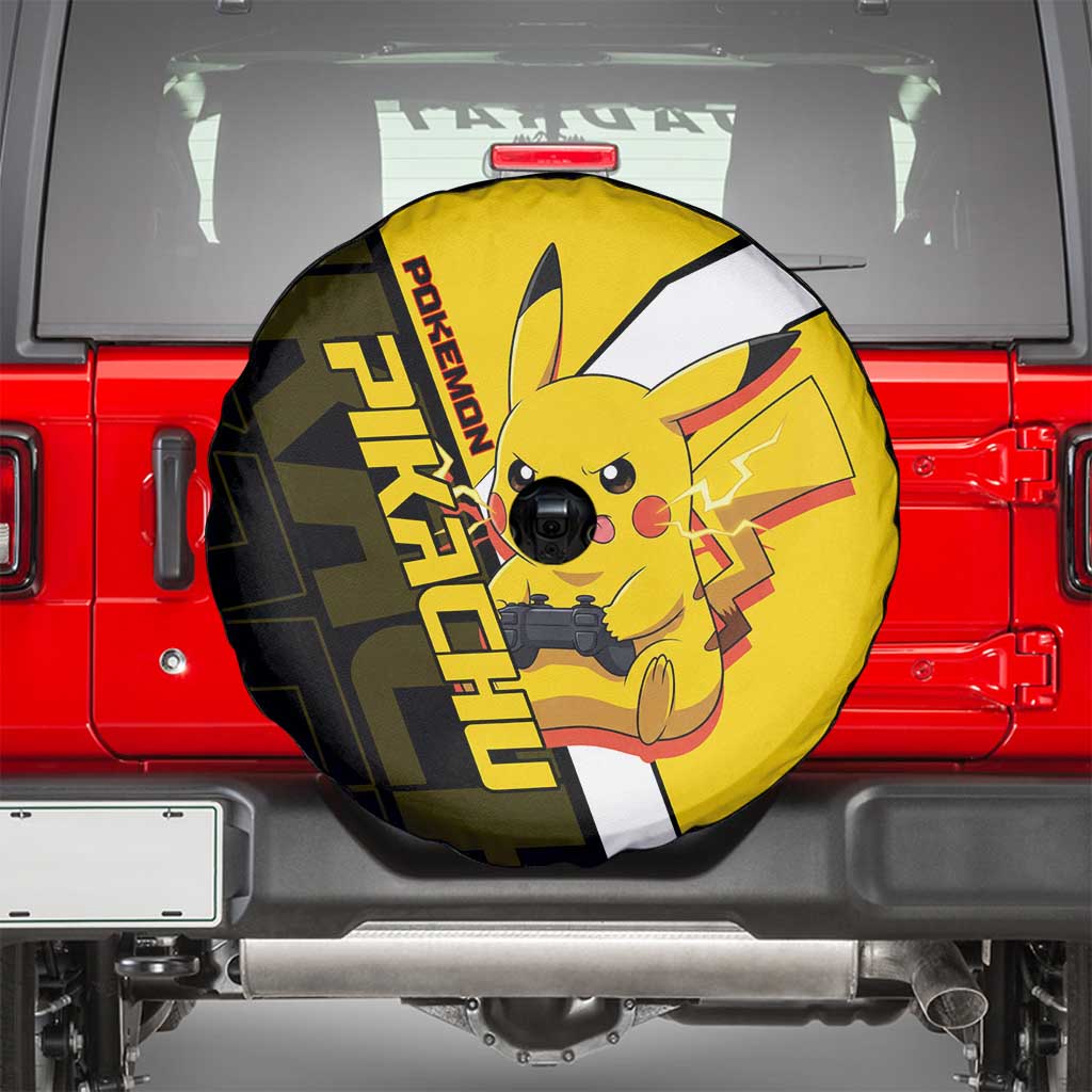 Pikachu Poké Spare Tire Cover Vibrant Retro Anime Style