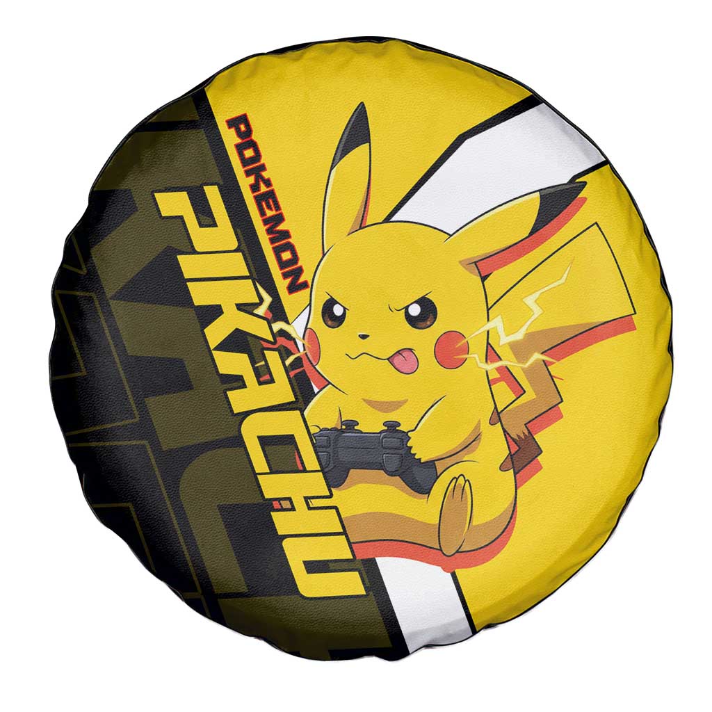 Pikachu Poké Spare Tire Cover Vibrant Retro Anime Style