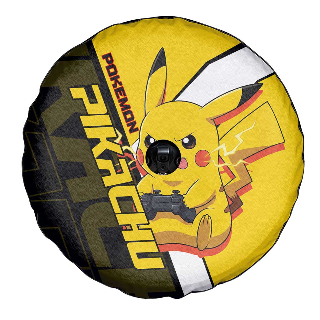 Pikachu Poké Spare Tire Cover Vibrant Retro Anime Style