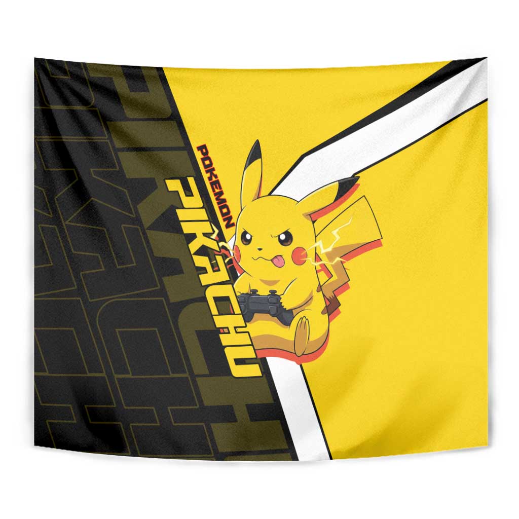 Pikachu Poké Tapestry Vibrant Retro Anime Style