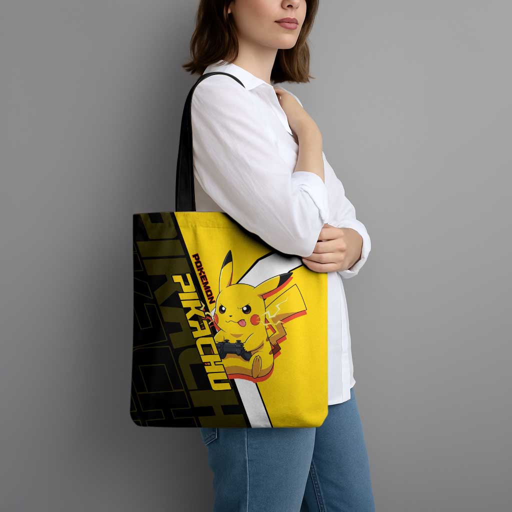 Pikachu Poké Tote Bag Vibrant Retro Anime Style