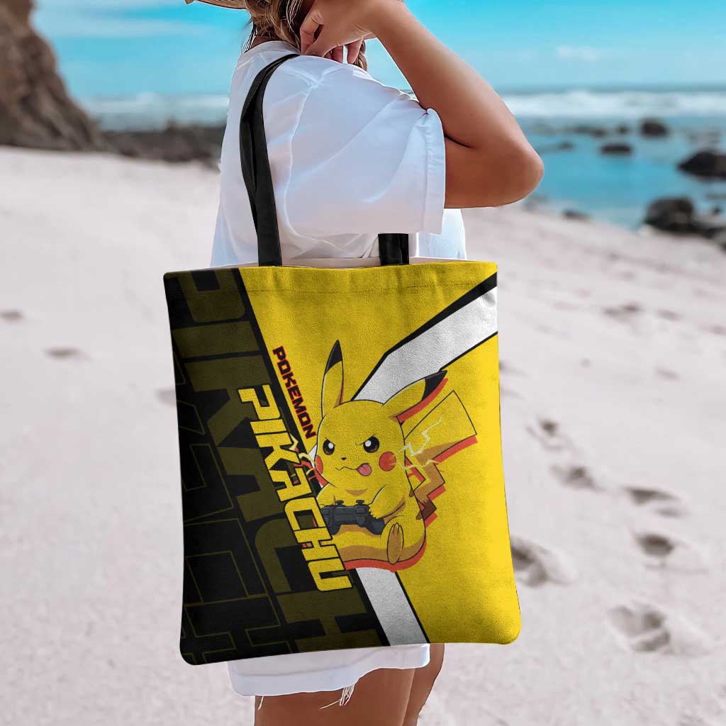 Pikachu Poké Tote Bag Vibrant Retro Anime Style