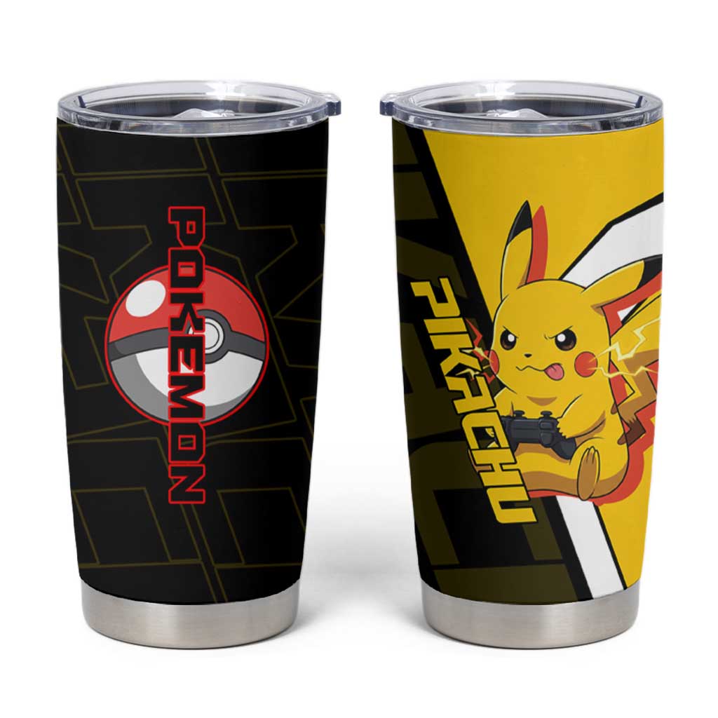 Pikachu Poké Tumbler Cup Vibrant Retro Anime Style