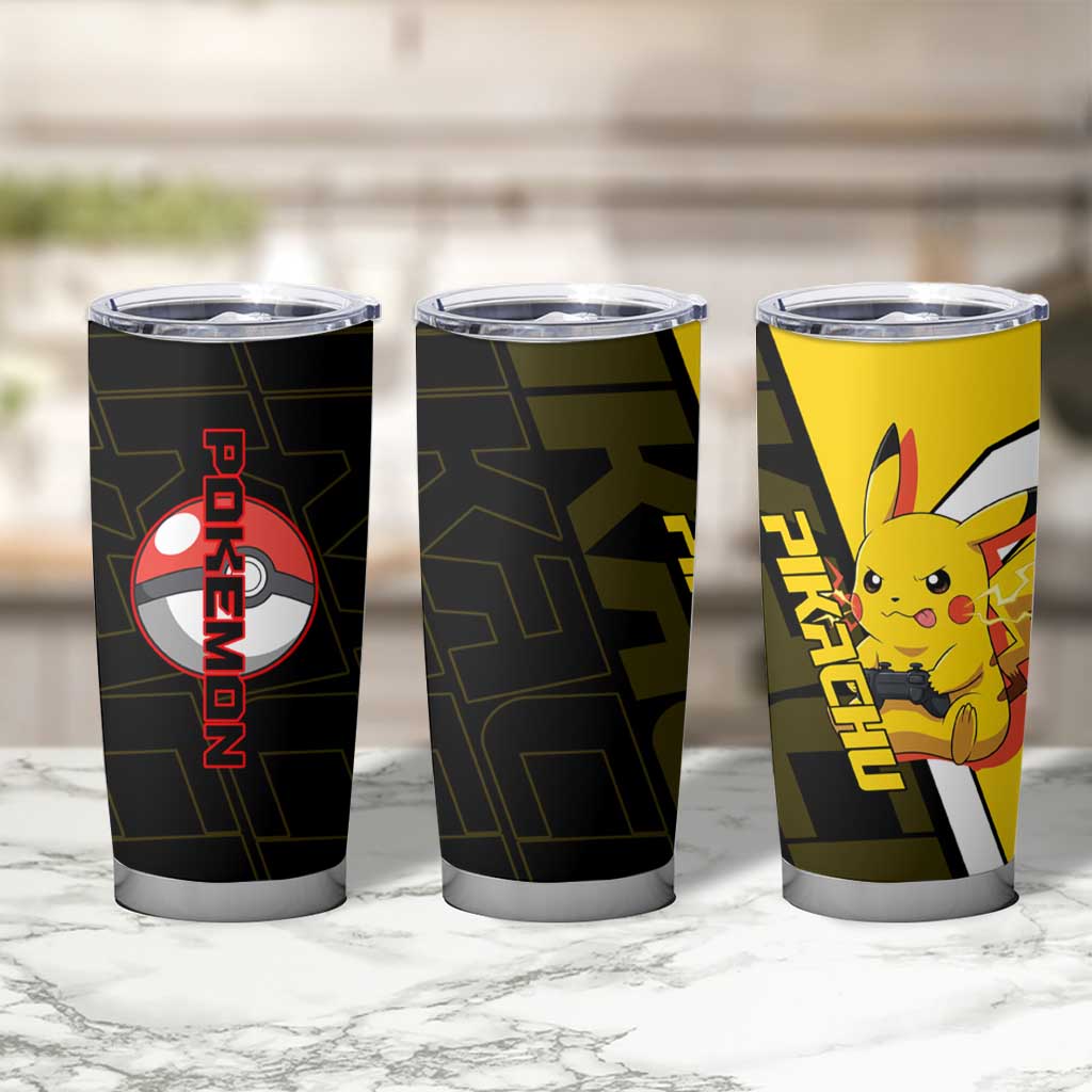 Pikachu Poké Tumbler Cup Vibrant Retro Anime Style