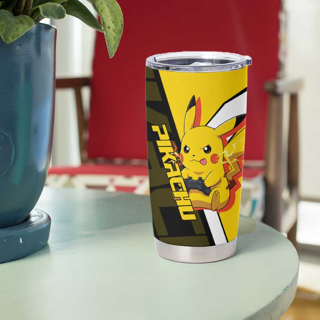 Pikachu Poké Tumbler Cup Vibrant Retro Anime Style