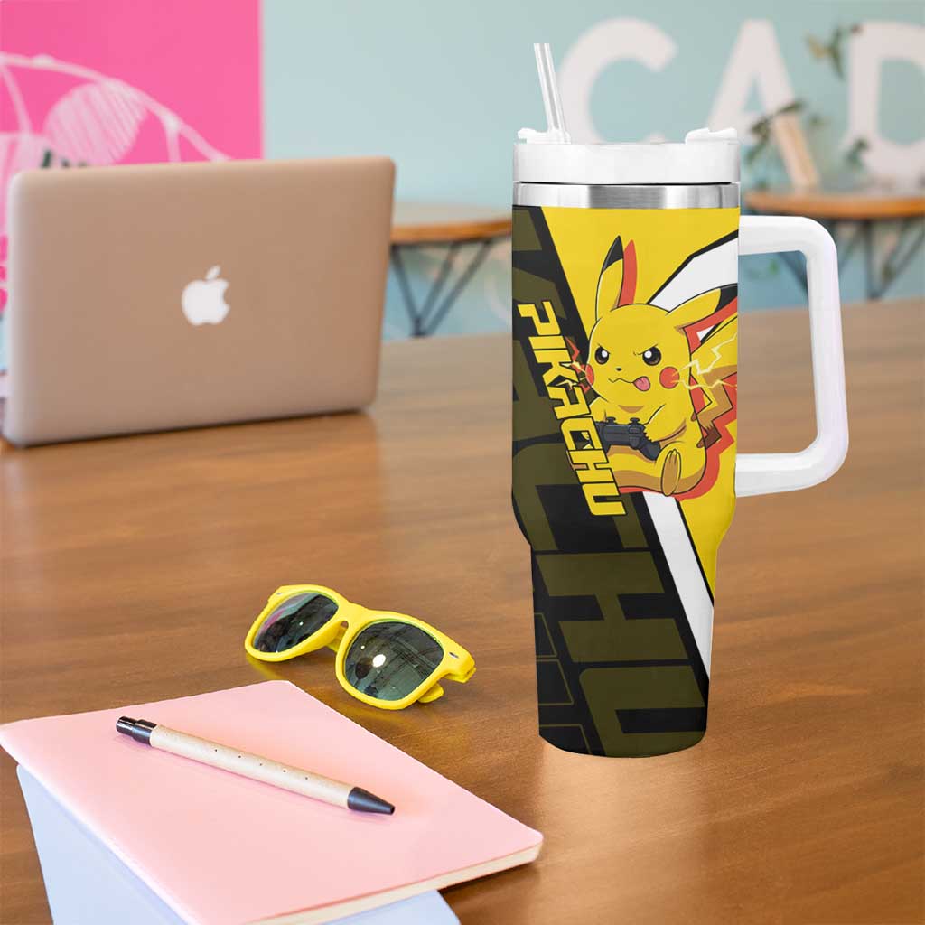 Pikachu Poké Tumbler With Handle Vibrant Retro Anime Style