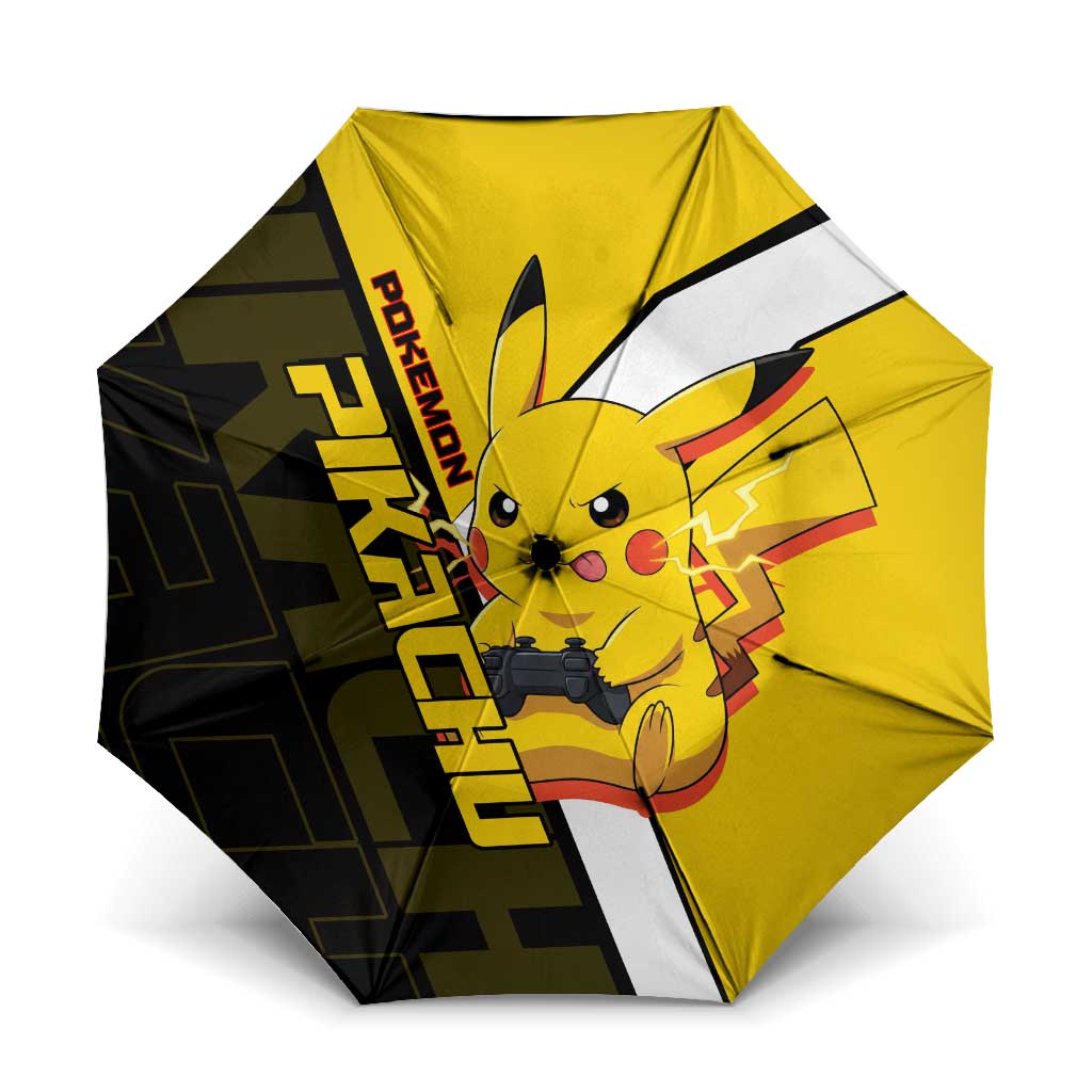 Pikachu Poké Umbrella Vibrant Retro Anime Style