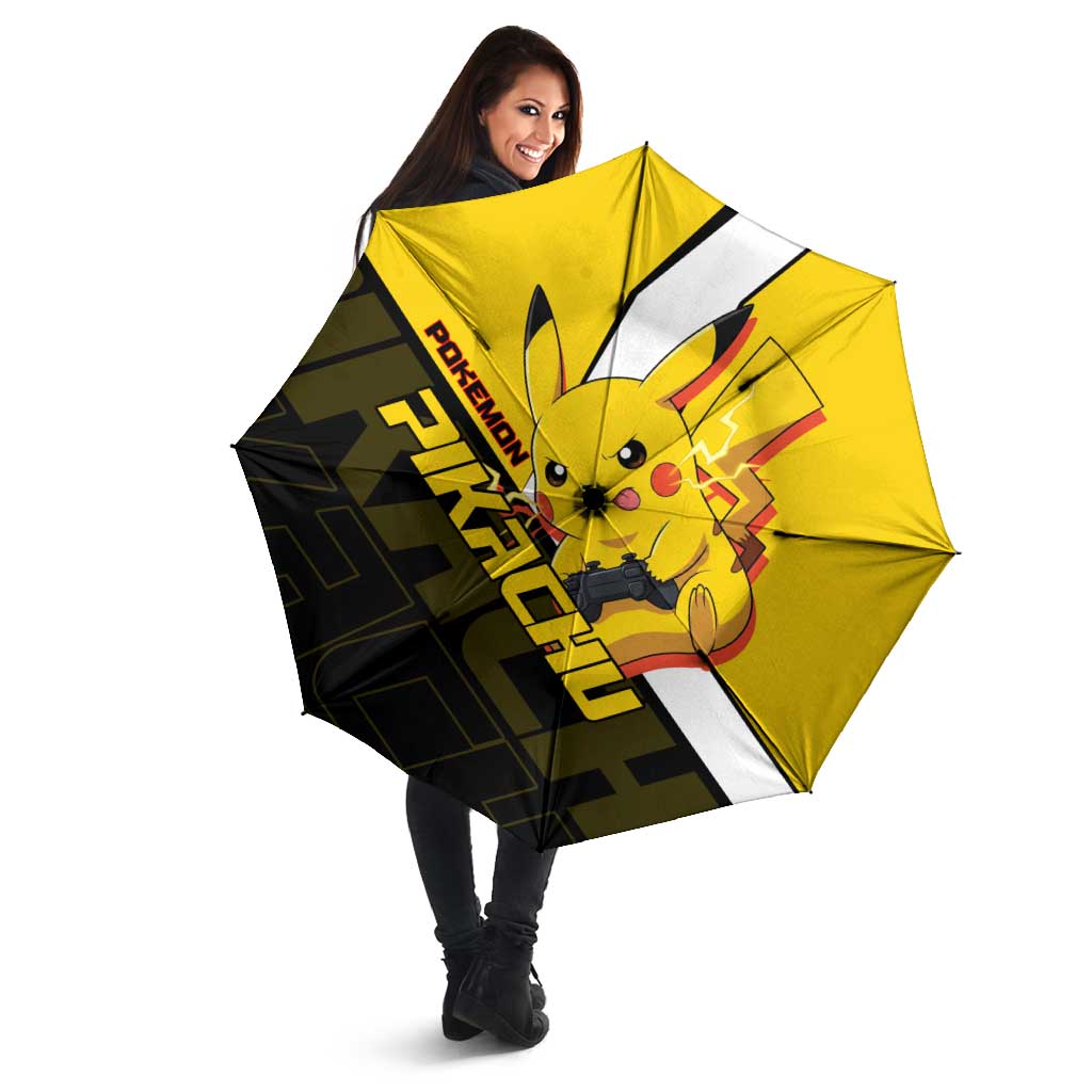 Pikachu Poké Umbrella Vibrant Retro Anime Style