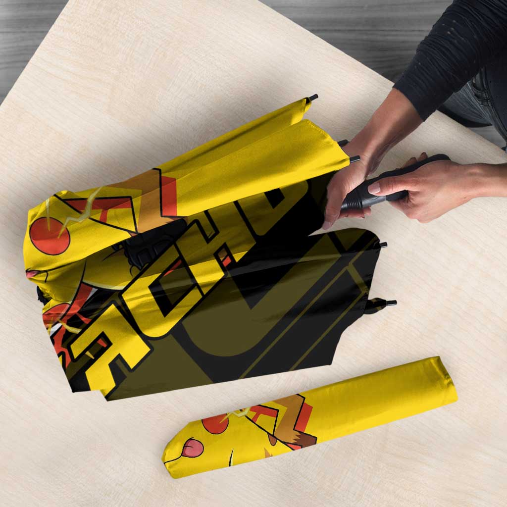 Pikachu Poké Umbrella Vibrant Retro Anime Style
