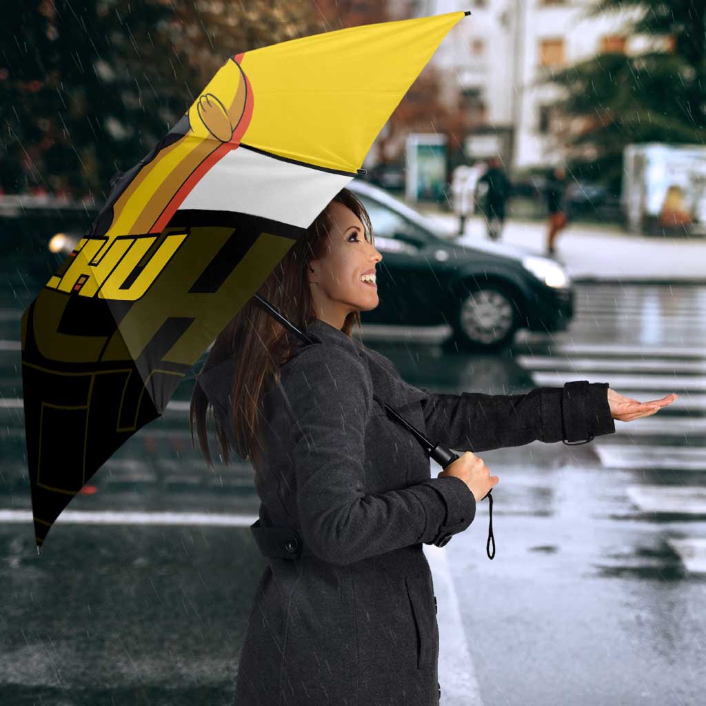 Pikachu Poké Umbrella Vibrant Retro Anime Style