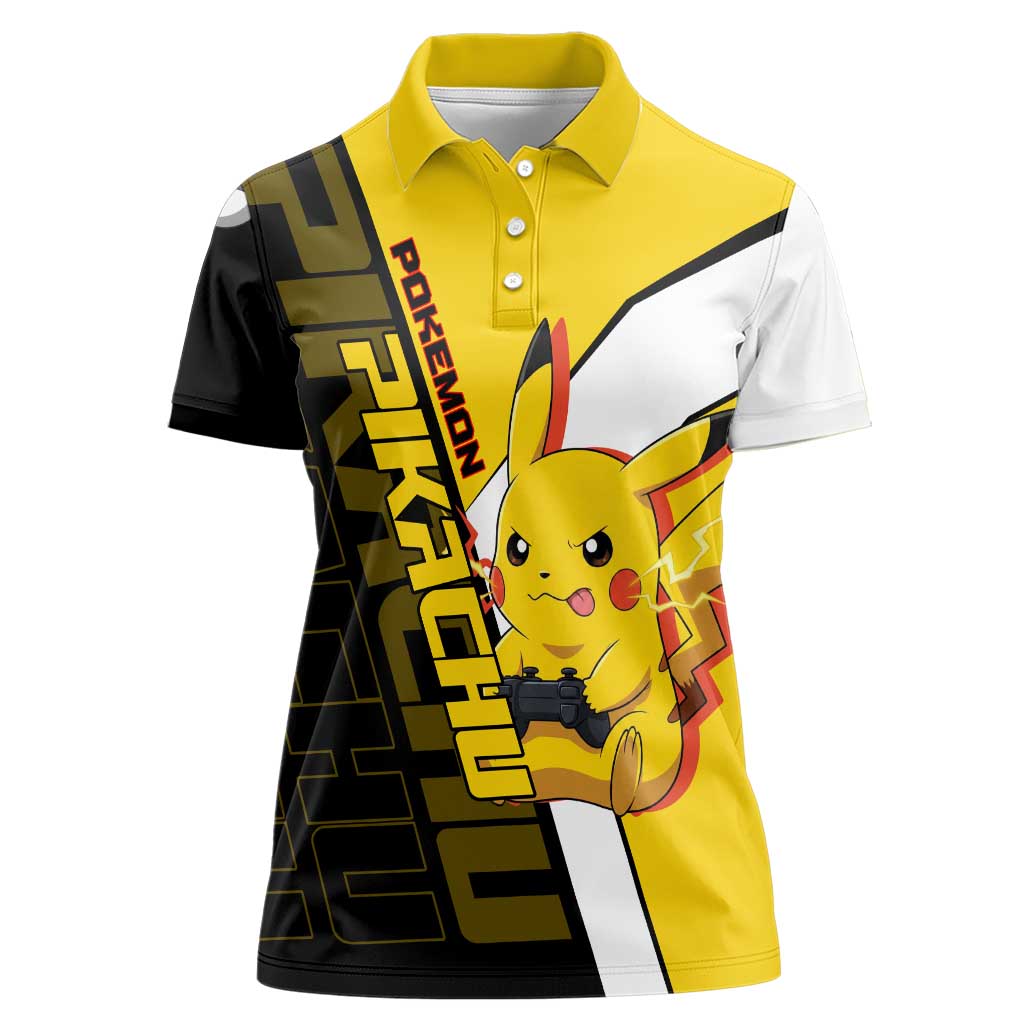 Pikachu Poké Women Polo Shirt Vibrant Retro Anime Style