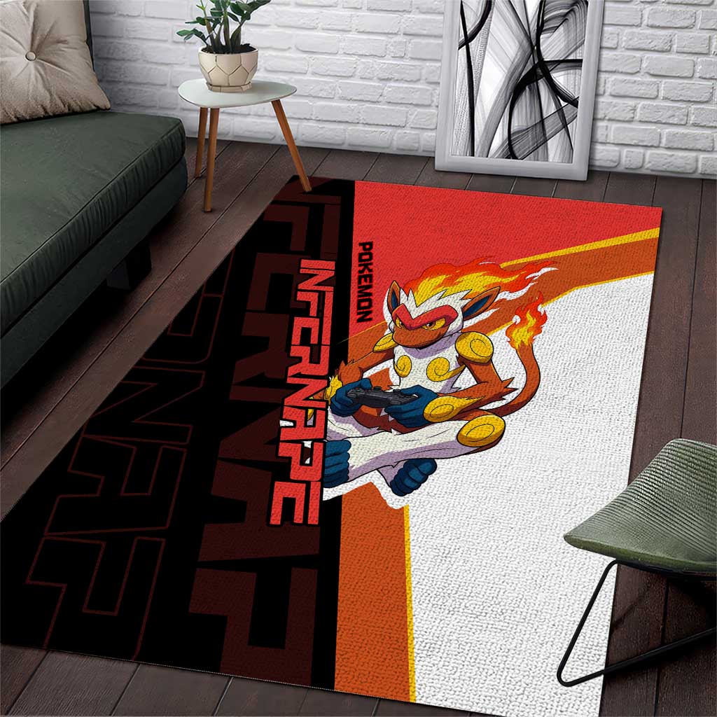 Infernape Poké Area Rug Bold Retro Anime Style