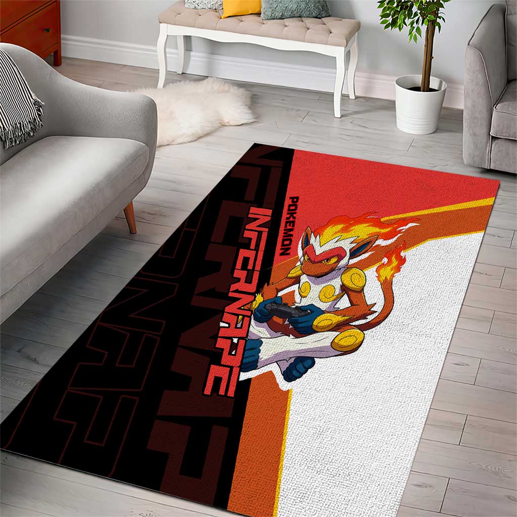 Infernape Poké Area Rug Bold Retro Anime Style