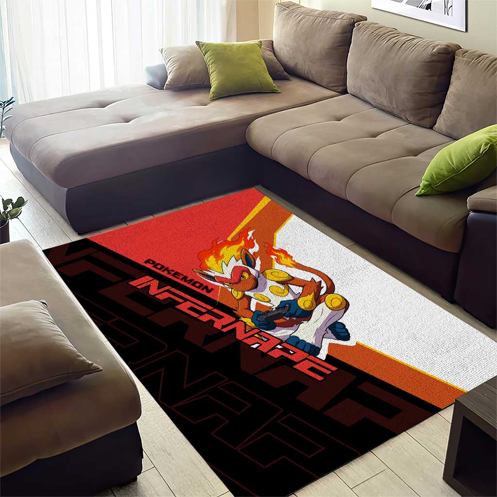 Infernape Poké Area Rug Bold Retro Anime Style