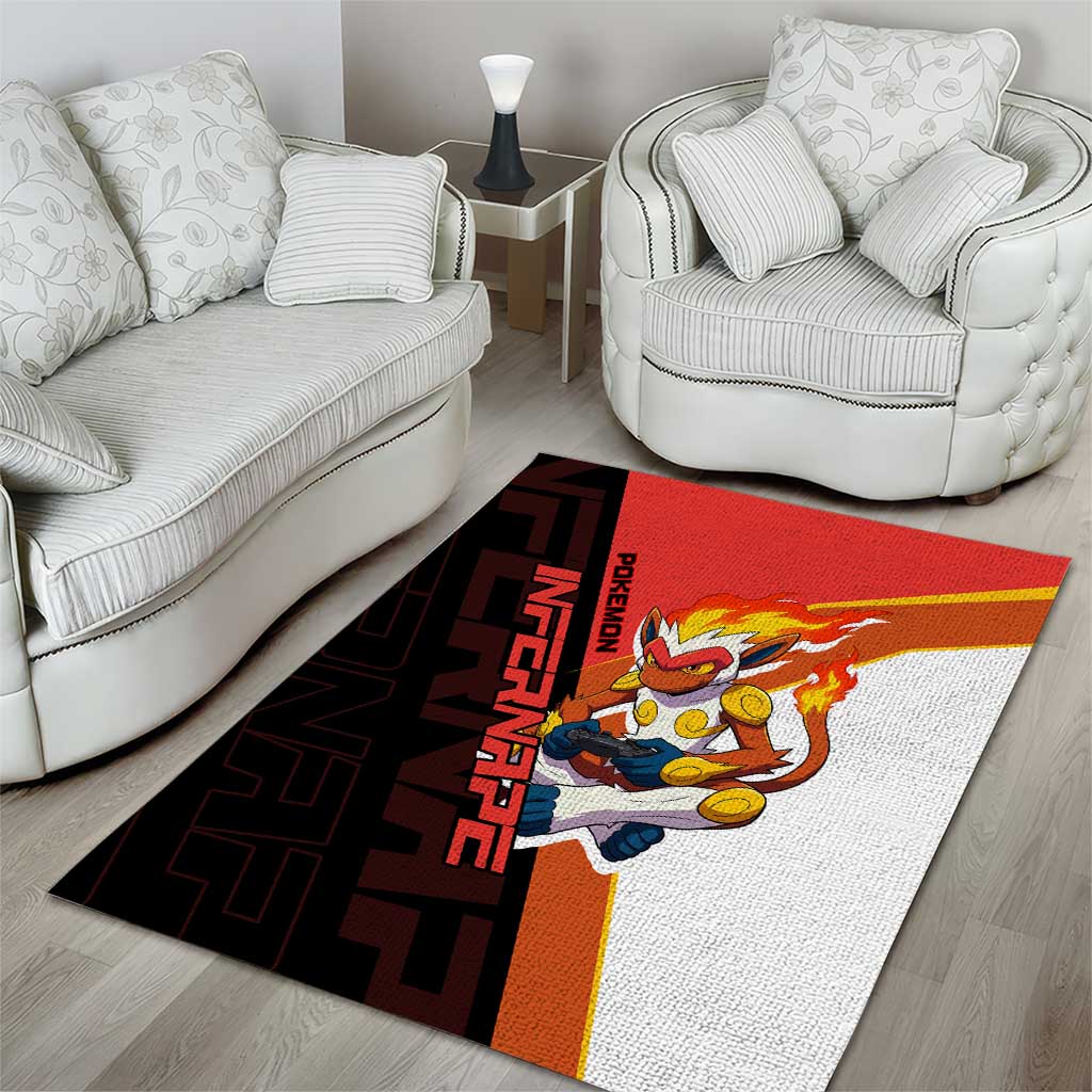 Infernape Poké Area Rug Bold Retro Anime Style
