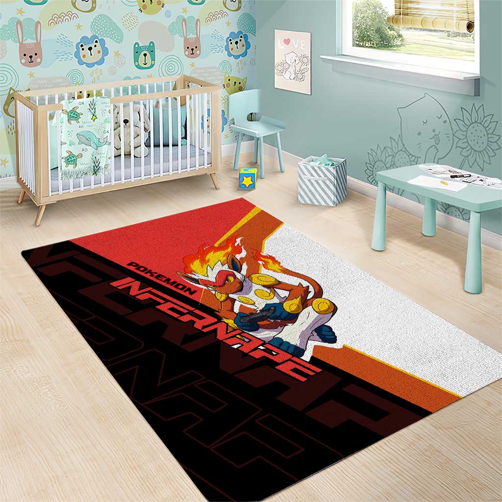 Infernape Poké Area Rug Bold Retro Anime Style