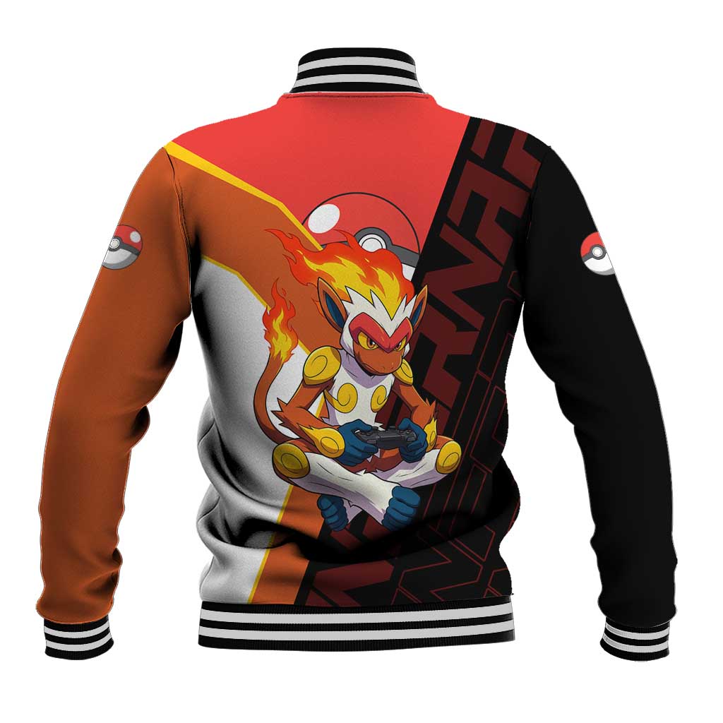Infernape Poké Baseball Jacket Bold Retro Anime Style