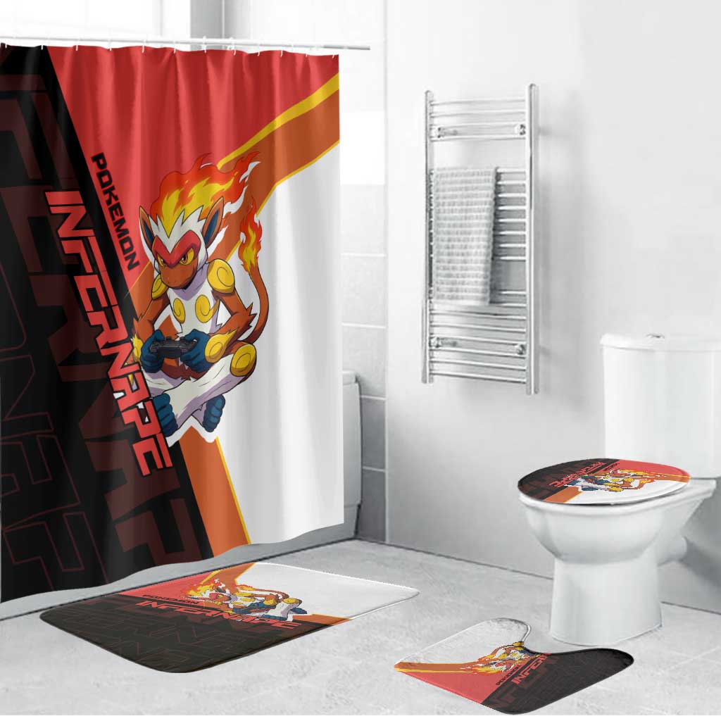 Infernape Poké Bathroom Set Bold Retro Anime Style