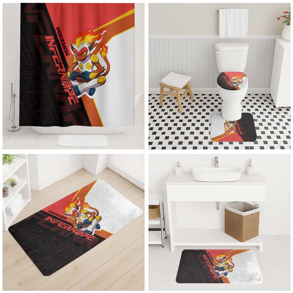 Infernape Poké Bathroom Set Bold Retro Anime Style
