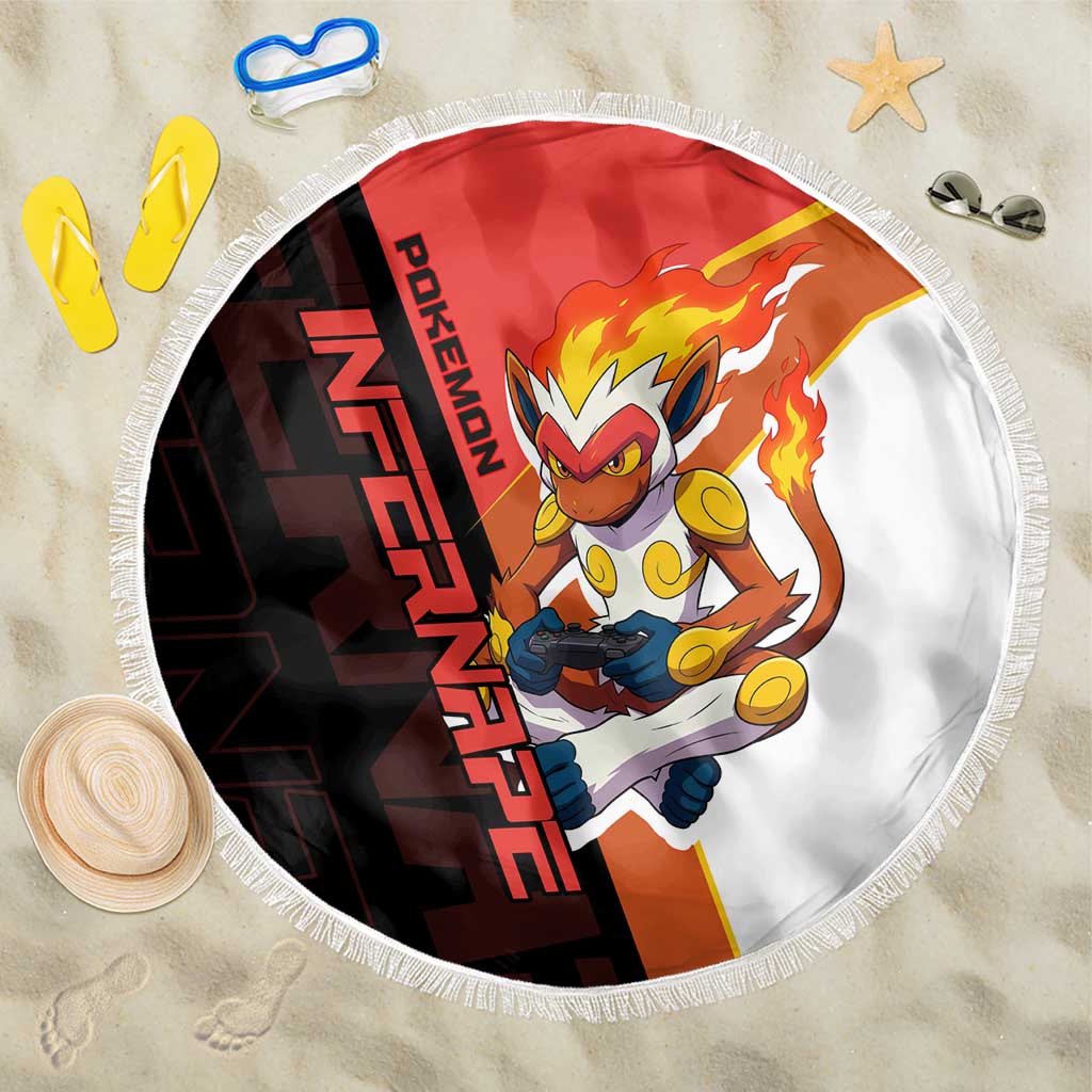 Infernape Poké Beach Blanket Bold Retro Anime Style
