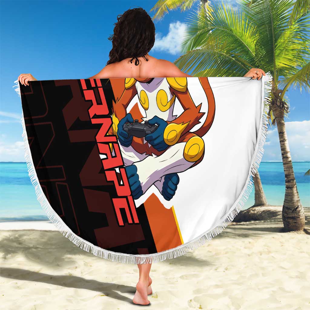 Infernape Poké Beach Blanket Bold Retro Anime Style
