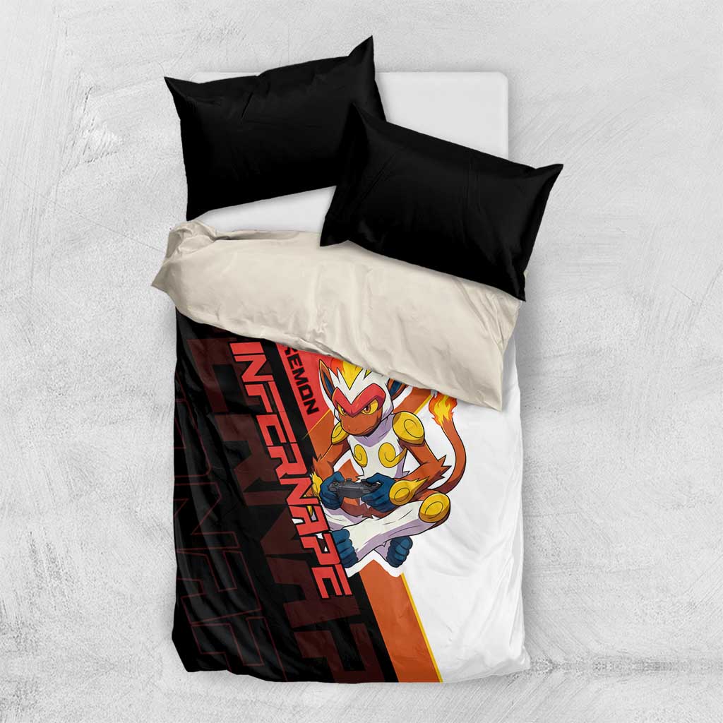 Infernape Poké Bedding Set Bold Retro Anime Style