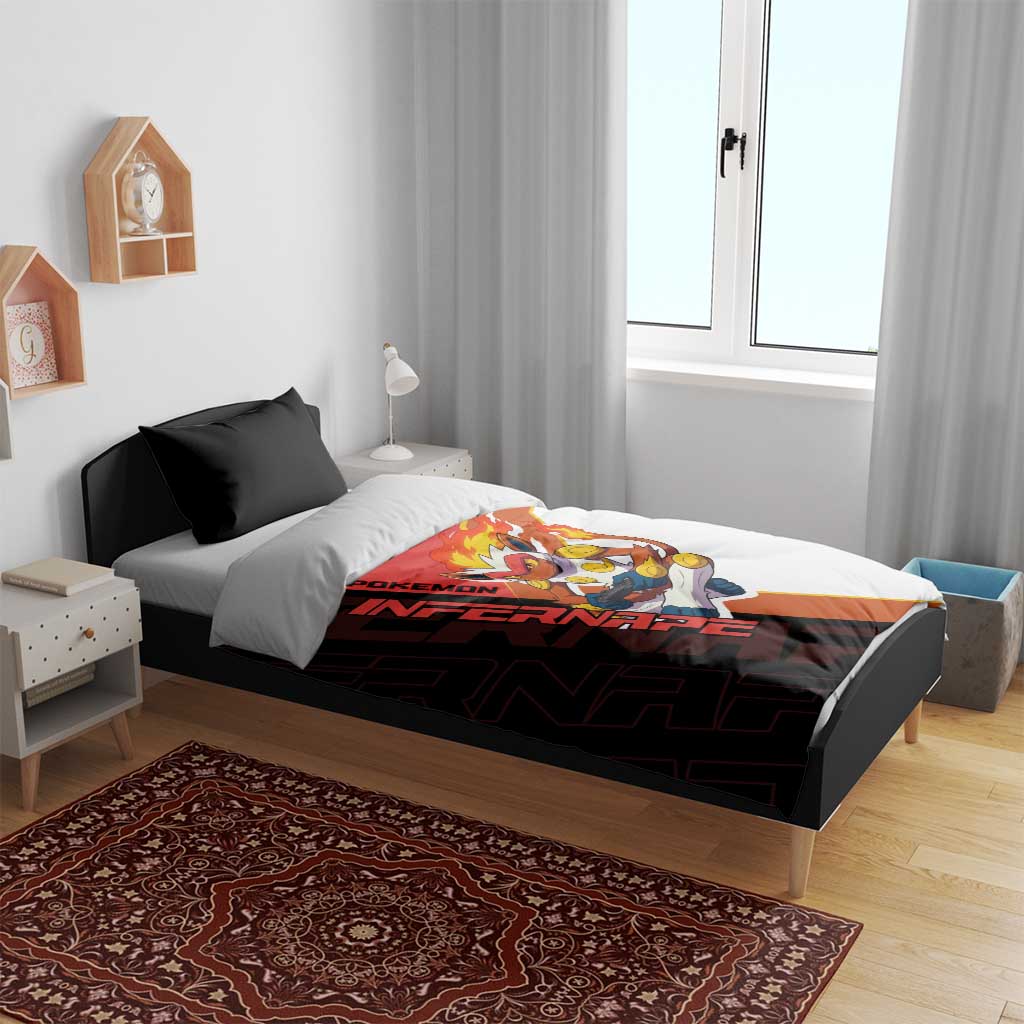 Infernape Poké Bedding Set Bold Retro Anime Style