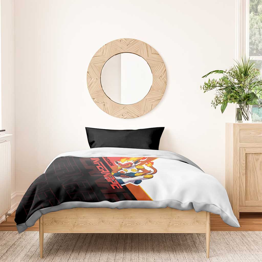 Infernape Poké Bedding Set Bold Retro Anime Style
