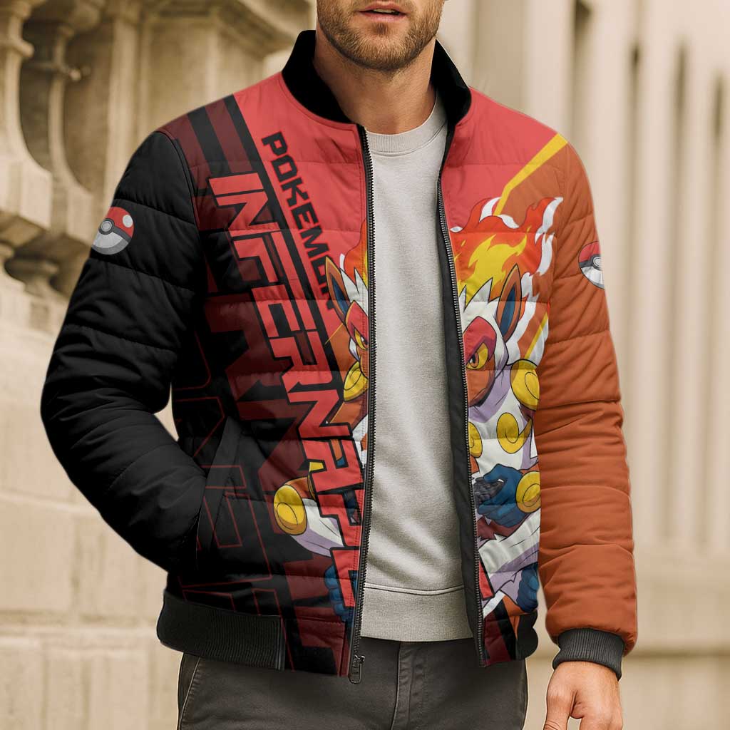 Infernape Poké Bomber Puffer Jacket Bold Retro Anime Style