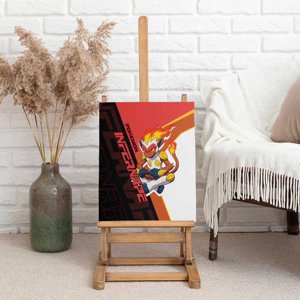 Infernape Poké Canvas Wall Art Bold Retro Anime Style