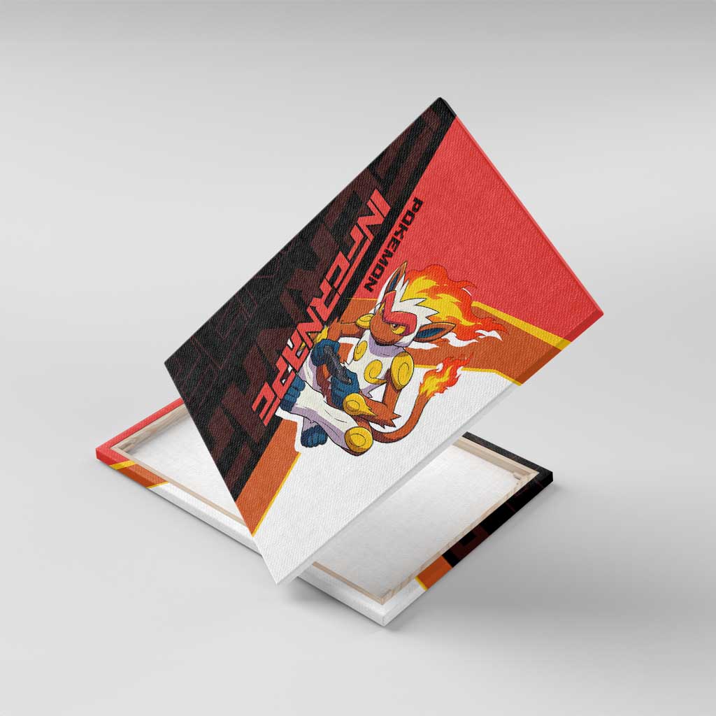 Infernape Poké Canvas Wall Art Bold Retro Anime Style