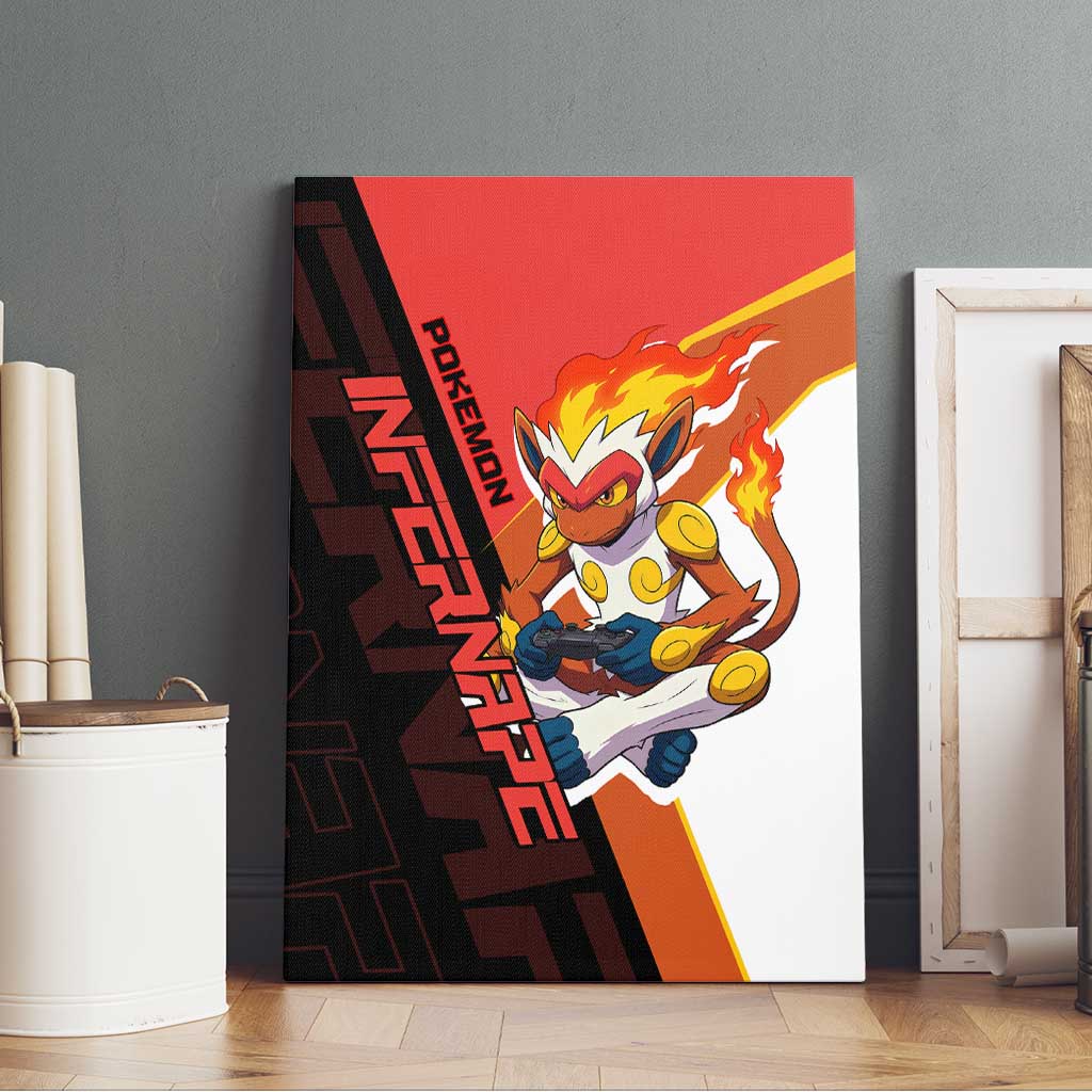 Infernape Poké Canvas Wall Art Bold Retro Anime Style