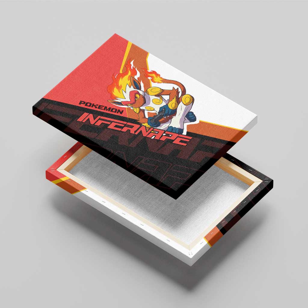 Infernape Poké Canvas Wall Art Bold Retro Anime Style