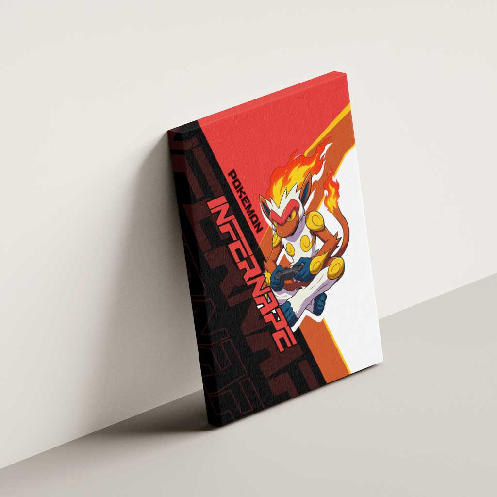Infernape Poké Canvas Wall Art Bold Retro Anime Style