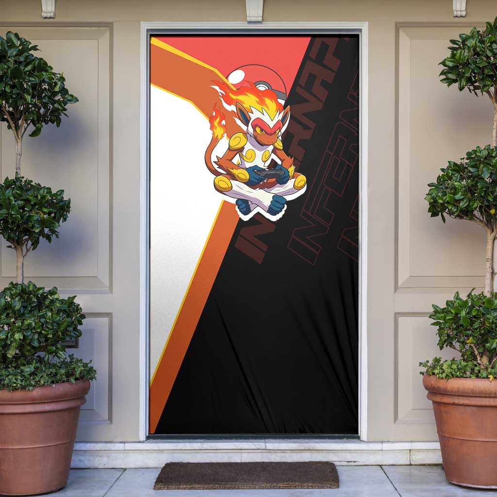 Infernape Poké Door Cover Bold Retro Anime Style