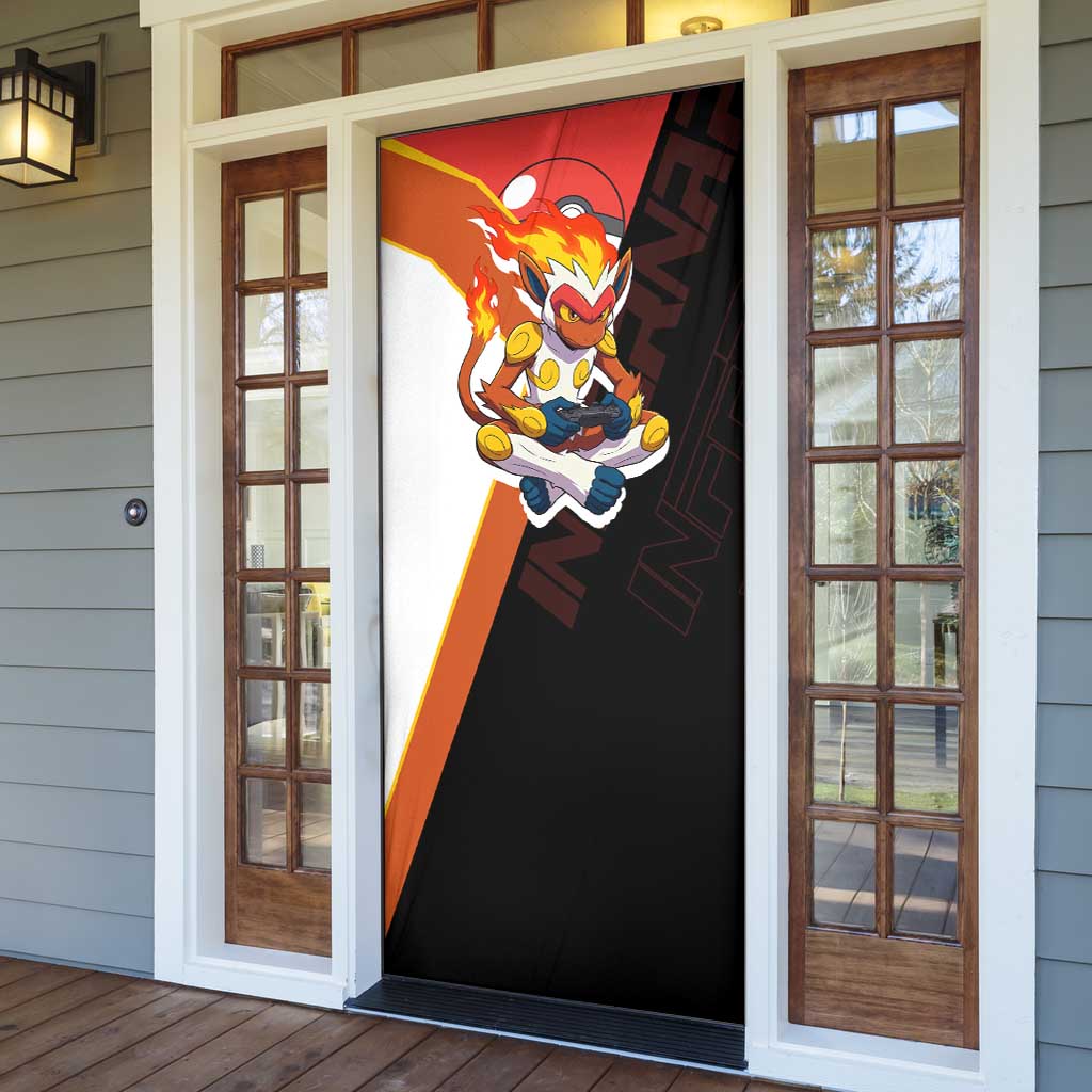 Infernape Poké Door Cover Bold Retro Anime Style
