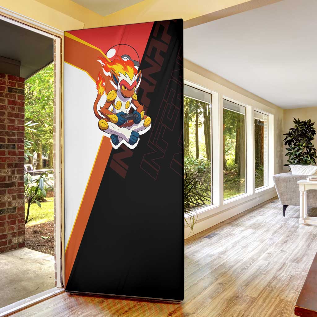 Infernape Poké Door Cover Bold Retro Anime Style
