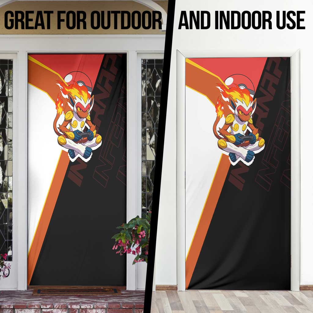 Infernape Poké Door Cover Bold Retro Anime Style