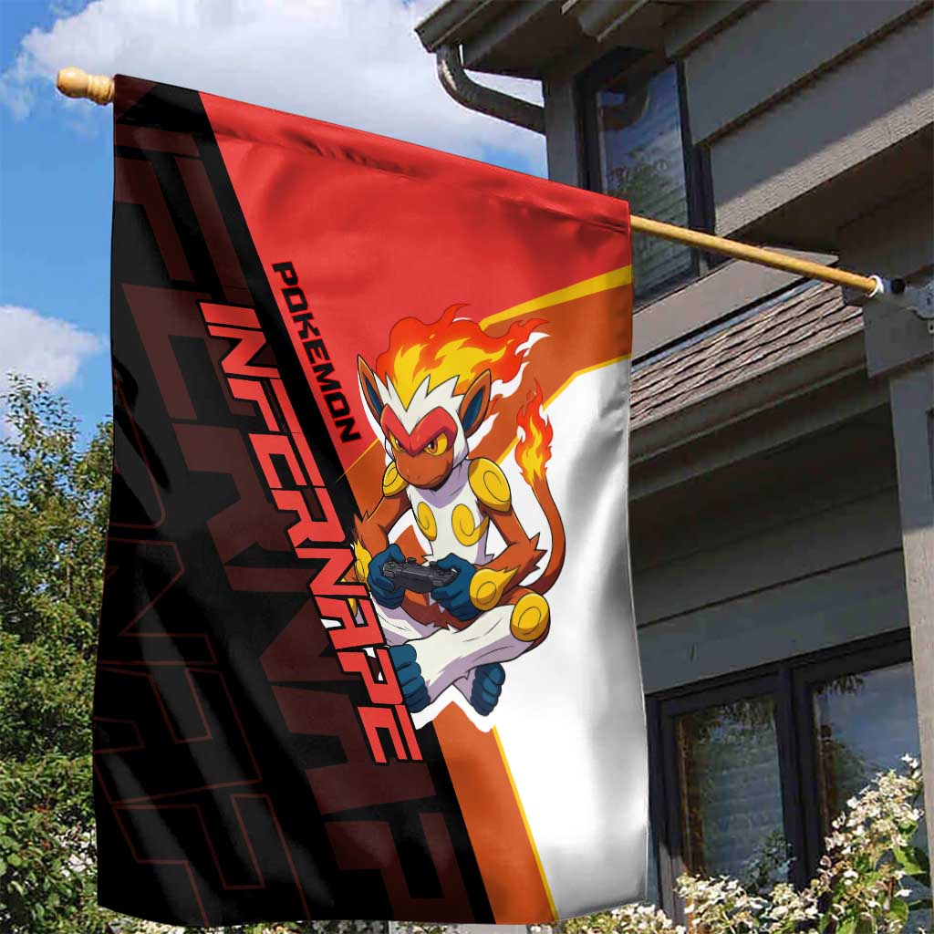 Infernape Poké Garden Flag Bold Retro Anime Style
