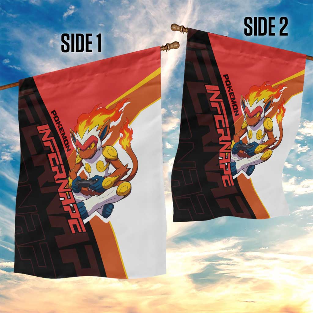 Infernape Poké Garden Flag Bold Retro Anime Style