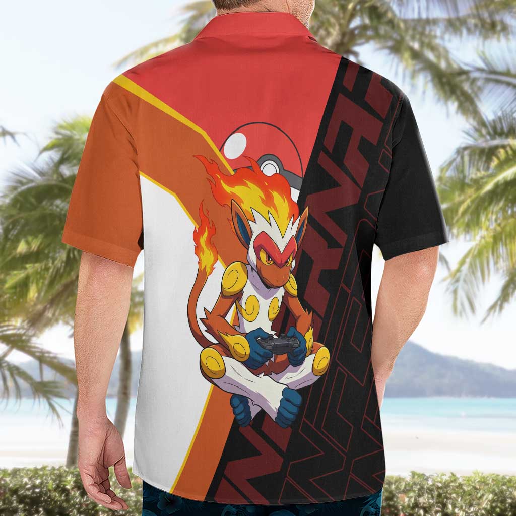 Infernape Poké Hawaiian Shirt Bold Retro Anime Style