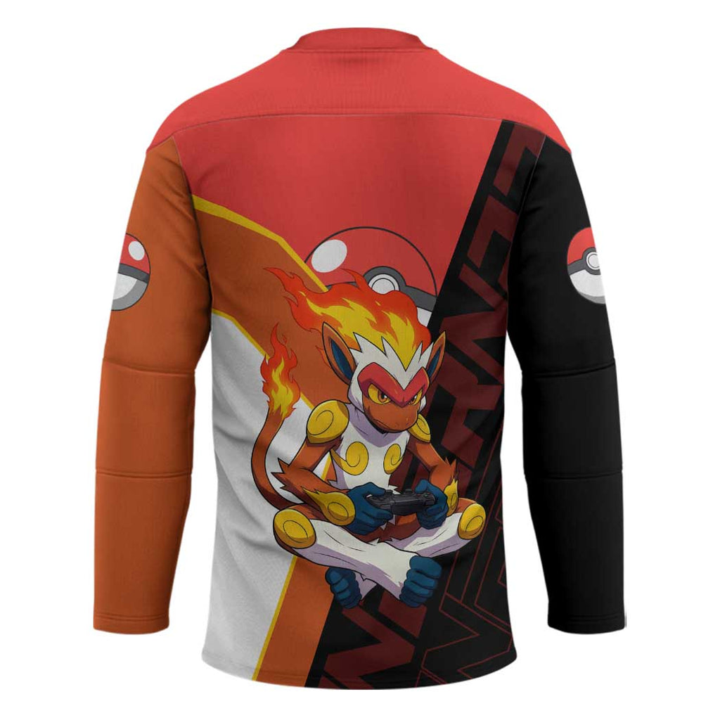 Infernape Poké Hockey Jersey Bold Retro Anime Style