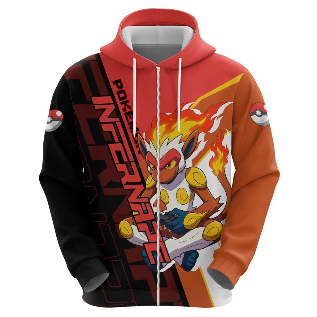 Infernape Poké Hoodie Bold Retro Anime Style