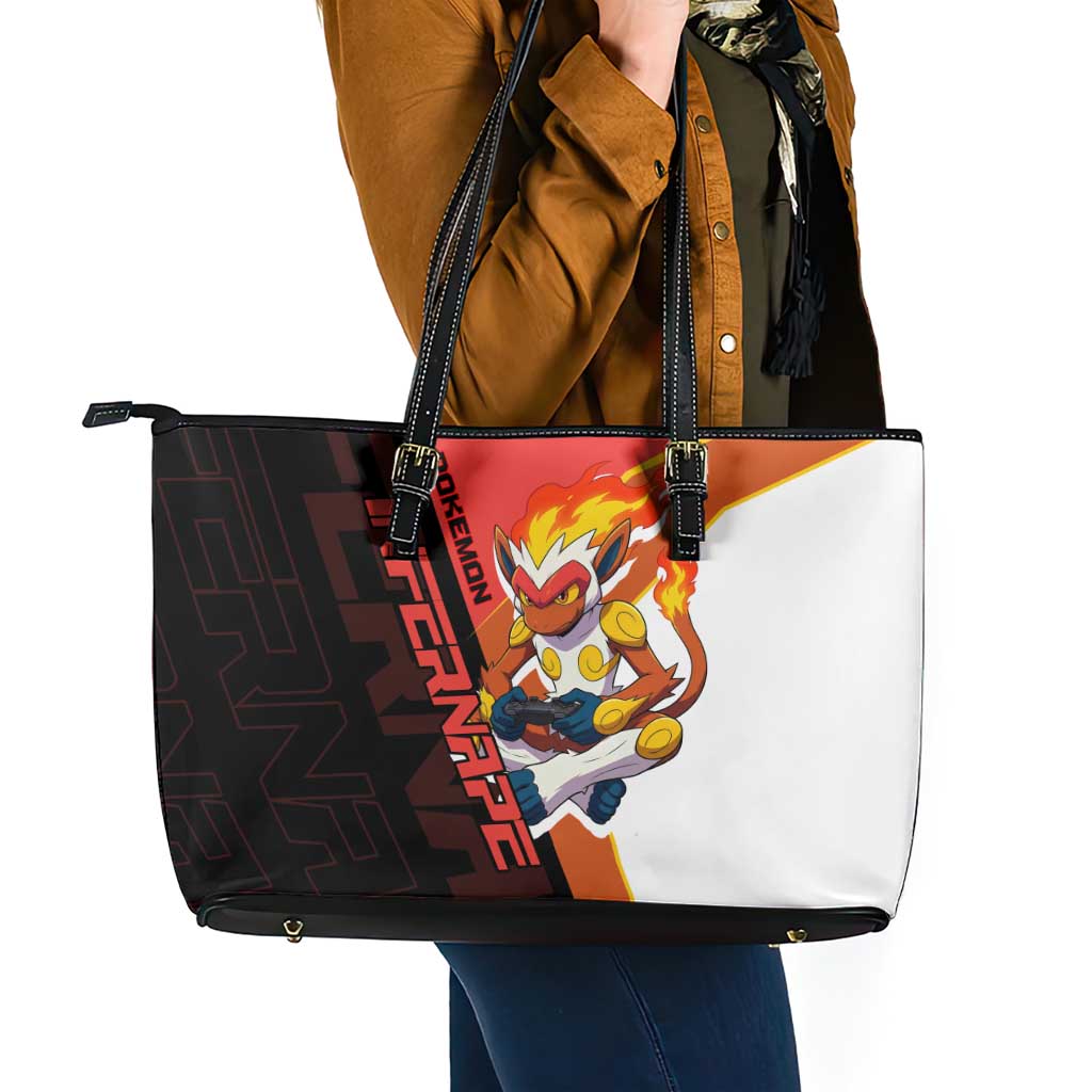 Infernape Poké Leather Tote Bag Bold Retro Anime Style