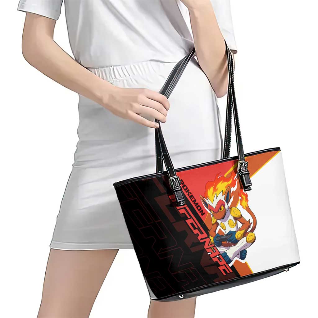 Infernape Poké Leather Tote Bag Bold Retro Anime Style